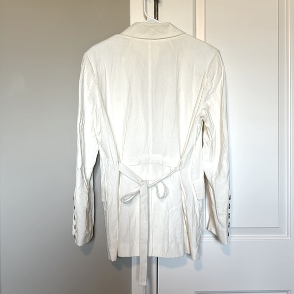 FREE PEOPLE OLIVIA BLAZER In Pebble Jacket Double Breasted size large NWT - Picture 7 of 9